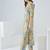Yellow printed viscose rayon kurta trouser set