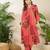 Multicolor printed pure cotton kurta trouser set