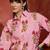 Pink printed pure cotton kurta trouser set