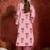 Pink printed pure cotton kurta trouser set