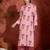 Pink printed pure cotton kurta trouser set
