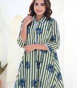 Multicolor printed pure cotton kurta trouser set