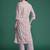 Lavender printed pure cotton kurta trouser set