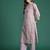 Lavender printed pure cotton kurta trouser set