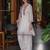 White embroidered silk kurta trouser set