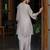 White embroidered silk kurta trouser set