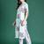 Blue printed pure cotton kurta trouser set