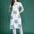 Blue printed pure cotton kurta trouser set