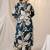 Teal printed viscose rayon kurta trouser set