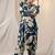 Teal printed viscose rayon kurta trouser set