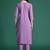Purple printed pure cotton kurta trouser set