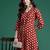 Maroon printed pure cotton kurta trouser set