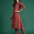 Maroon printed pure cotton kurta trouser set