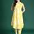 Yellow printed pure cotton kurta trouser set