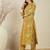 Mustard printed pure cotton kurta trouser set