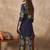 Blue printed pure cotton kurta trouser set