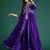 Purple embroidered silk kurta trouser set