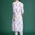 White printed pure cotton kurta trouser set