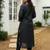 Black printed pure cotton kurta trouser set