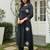 Black printed pure cotton kurta trouser set