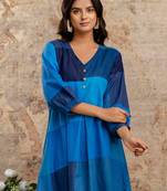 Multicolor printed pure cotton kurta trouser set