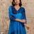 Multicolor printed pure cotton kurta trouser set
