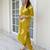 Mustard printed pure cotton kurta trouser set