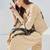 Beige printed viscose rayon kurta trouser set