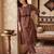 Brown printed pure cotton kurta trouser set