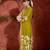 Green printed viscose rayon kurta trouser set