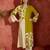 Green printed viscose rayon kurta trouser set