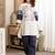 Off white printed pure cotton kurta trouser set