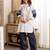 Off white printed pure cotton kurta trouser set