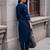 Blue embroidered viscose rayon kurta trouser set
