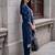 Blue embroidered viscose rayon kurta trouser set