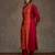 Pink embroidered silk kurta trouser set