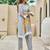 Grey printed silk kurta trouser set