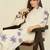 White printed pure cotton kurta trouser set