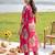 Pink printed pure cotton kurta trouser set