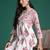 White printed pure cotton kurta trouser set