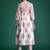 White printed pure cotton kurta trouser set