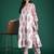 White printed pure cotton kurta trouser set
