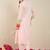 Pink embroidered pure cotton kurta trouser set