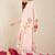 Pink embroidered pure cotton kurta trouser set