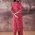 Pink embroidered pure cotton kurta trouser set