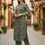 Green printed pure cotton kurta trouser set