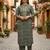 Green printed pure cotton kurta trouser set