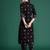 Black printed pure cotton kurta trouser set