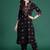 Black printed pure cotton kurta trouser set