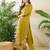 Green embroidered pure cotton kurta trouser set